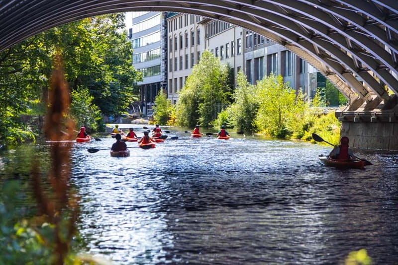 Akerselva River: Urban Paddling Adventure Kayak Tour - Entering Oslo from the water, not the sidewalk