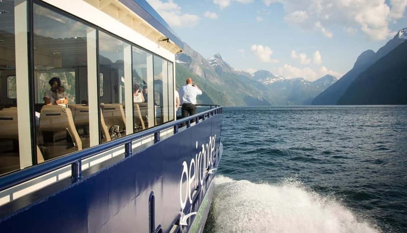 Ålesund: Geirangerfjord Scenic Cruise & Village Visit - The Catamaran Setup: Outdoor Decks and Panoramic Windows