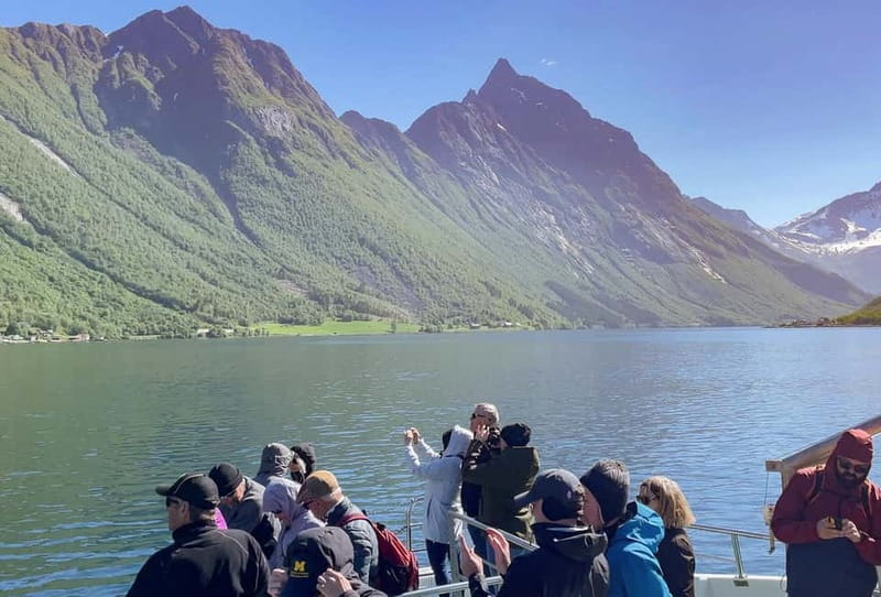 All About the Fjords, in one tour by bus & boat from Ålesund - Hjørundfjord Cruise From Ålesund to Øye, with real fjord scale