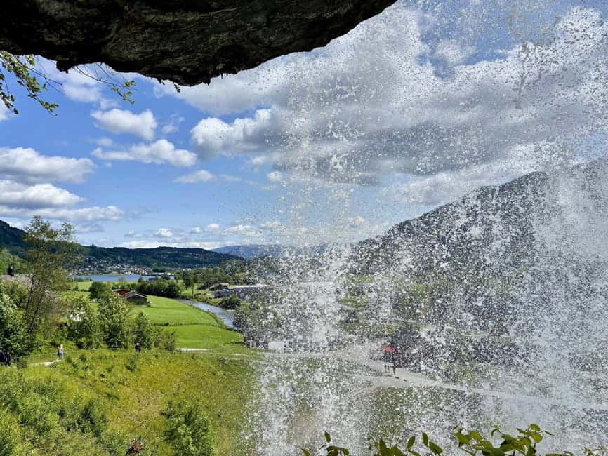 Bergen: Hardangerfjord & Waterfalls Bus Tour with Apple Pie - Steinsdalsfossen waterfall: the big photo payoff