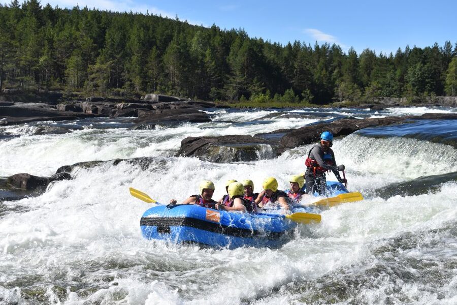 Evje: White Water Rafting Trip on Norway's Warmest Rivers - The biggest waterfall: you scout from the side, then hit it