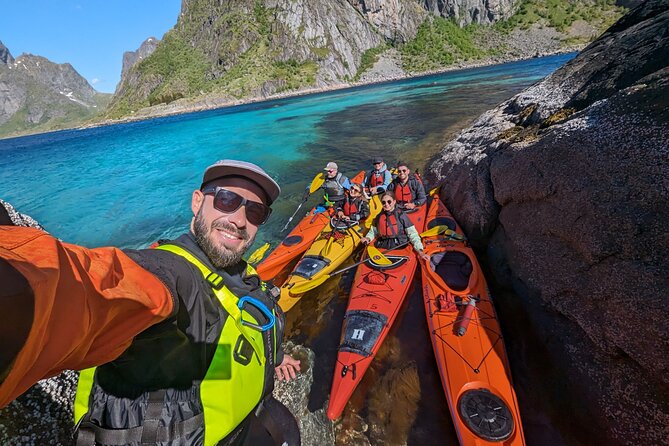 Explore Reinefjord by kayak (3 hours) - The Kjerkefjorden and Reinefjorden leg, paced for confidence