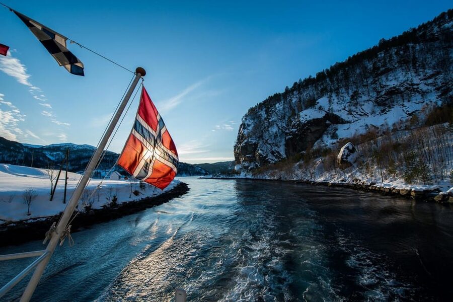 From Bergen: The Original Fjord Cruise to Mostraumen - Osterfjord: Waterfalls, Steep Mountains, and That Close Pass