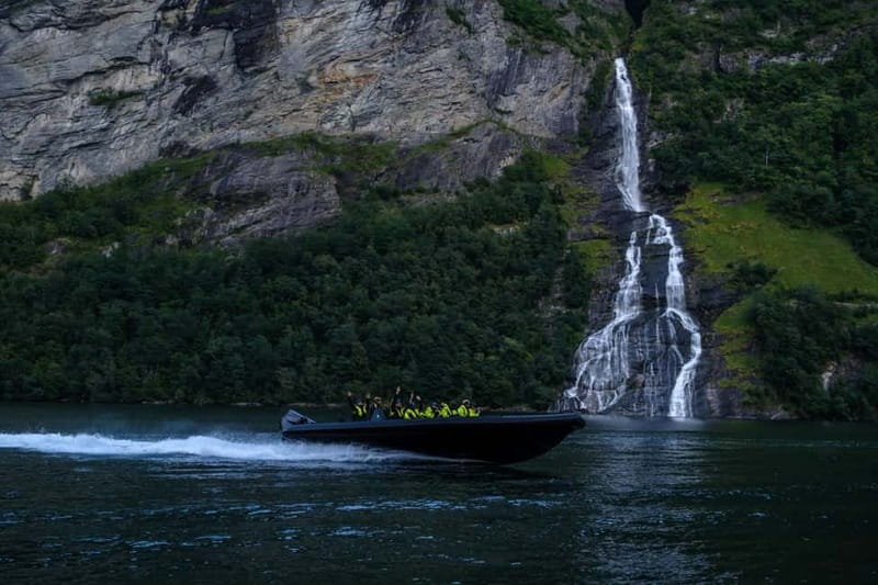 From Hellesylt: Experience Fjordsafari Geirangerfjord on RIB - Seven Sisters Photo Stop, Spray, Speed, and Real Waterfall Power
