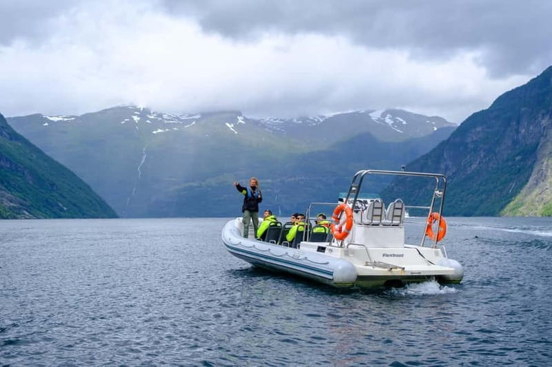 From Hellesylt: Experience Fjordsafari Geirangerfjord on RIB - Skagefla Seen From Sea Level, Why That Perspective Matters