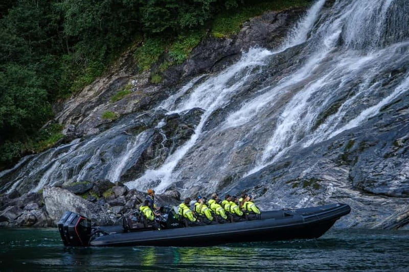 From Hellesylt: Experience Fjordsafari Geirangerfjord on RIB - Hellesylt Camping Meet Point, Gear, and Small-Group Setup