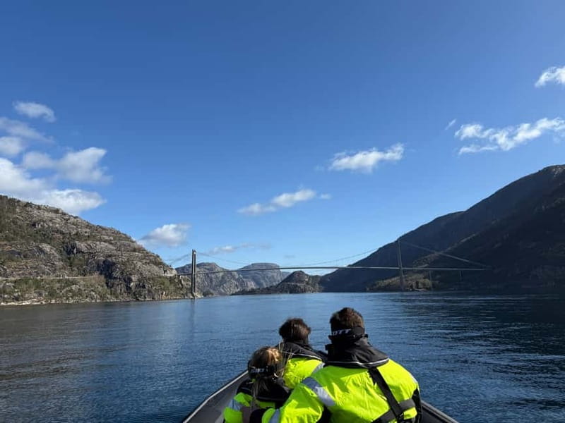 From Stavanger: Lysefjorden & Pulpit Rock Safari by RIB - Safety gear, hats and gloves, and how to dress for spray