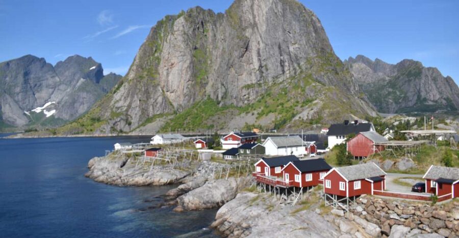From Svolvaer: Private Lofoten Islands Tour with Transfer - Hamnøy and Reine with rorbuer, drying racks, and fishermen life