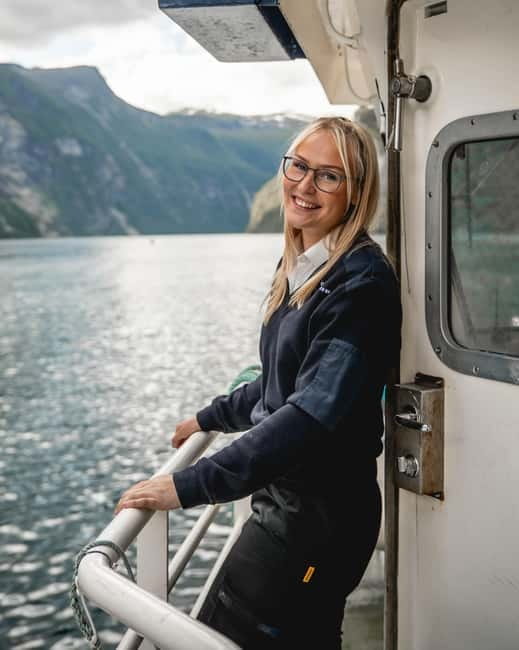 Geiranger: Fjord and Waterfalls Sightseeing Boat Trip - Geirangerfjord from the water, not the viewpoint