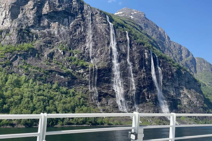 Geiranger Fjord Tour from Hellesylt (with stop in Geiranger) - Getting on the White Catamaran in Hellesylt