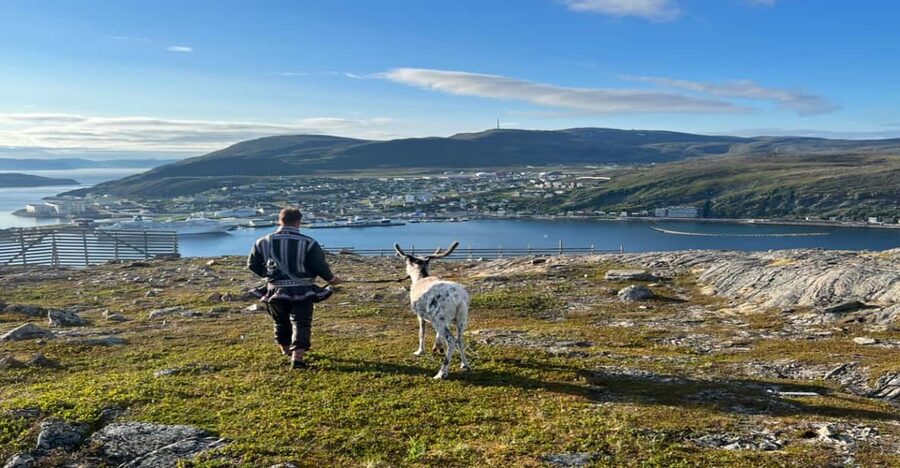 Hammerfest: Guided Tour - Meet Reindeer - The lavvu by the fire: seating on reindeer hides and what the smoke means