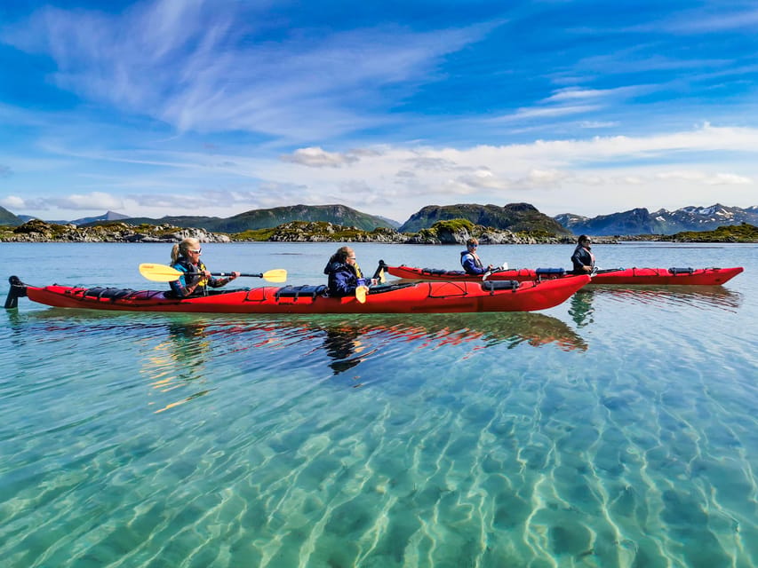 Lofoten: Full Day Combo tour, (kayaking and rappelling) - Paddling Back After the Descent: One Last Effort, Big Sense of Finish