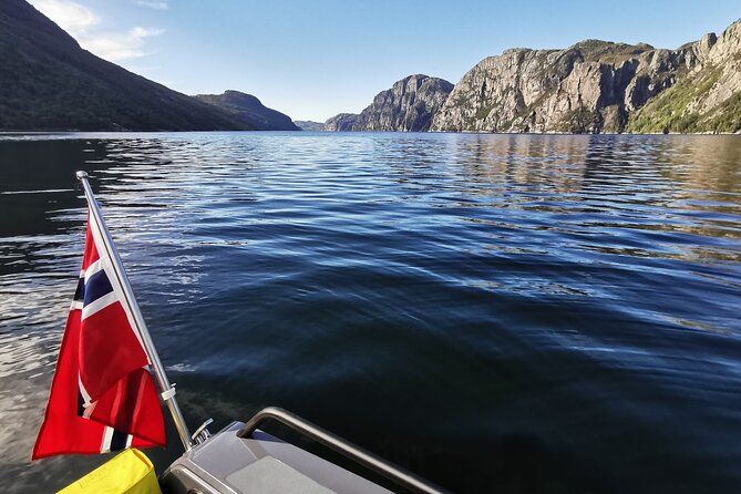 Lysefjord Fjord Safari Boat Tour from Forsand (Near Stavanger) - Ytra Dørvika on the return: finishing strong