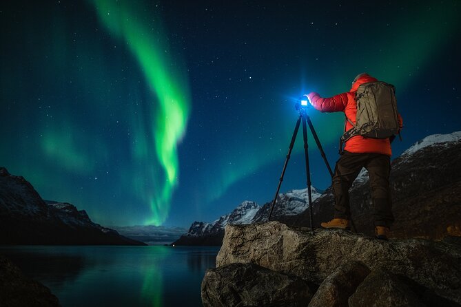 Northern Lights Adventure - Meeting at Paviljongen, then leaving Tromsø’s lights behind