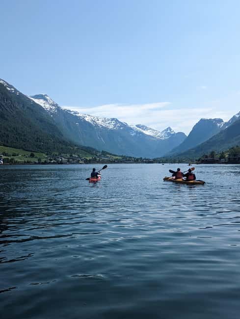 Olden: Fjord Kayaking + Drysuit & Safety Boat - What “safe” really means here: rescue boat, drysuit, and full gear