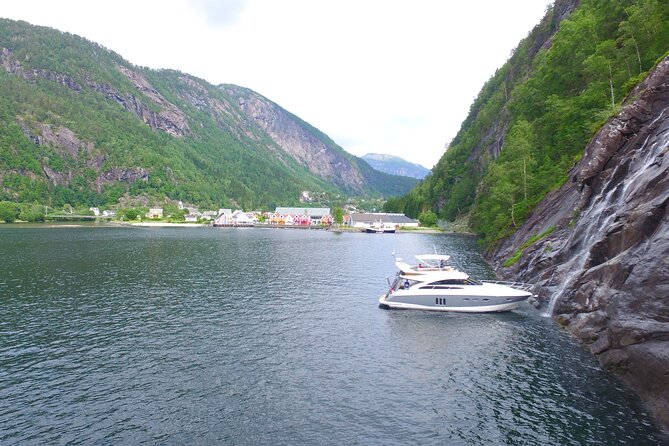 Private Fjord and waterfalls cruise to Modal- Mostraumen - Osterfjord to Nordhordland Bridge: Watching the Views Change in Stages