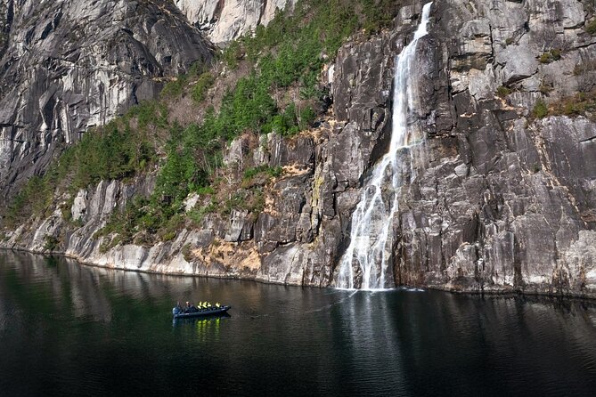 Rib adventure in the Lysefjord with boat house visit - A Lysefjord RIB ride that starts with Stavanger’s waterfront past
