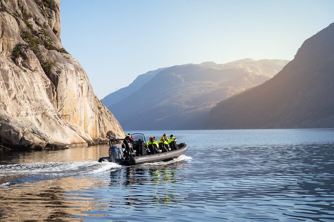 Rib adventure in the Lysefjord with boat house visit - Speed, scenery, and wildlife: what you can realistically expect