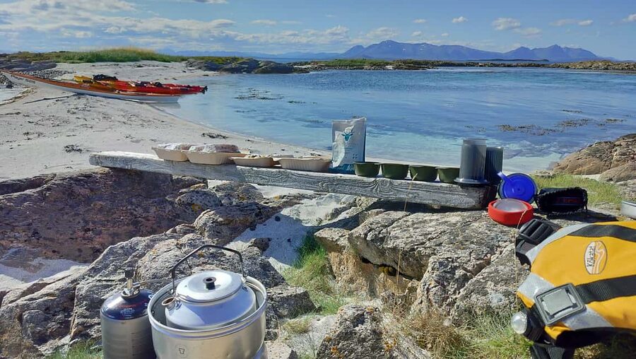 Senja: Guidet Fjord Kayaking in Ånderdalen Nationalpark - The half-day beach stop: picnic lunch and specialty coffee