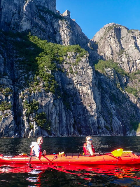 Stavanger: Lysefjord Kayak Safari (Waterfalls & Pulpit Rock) - Lunch in a Secluded Fjord Spot With Preikestolen in View