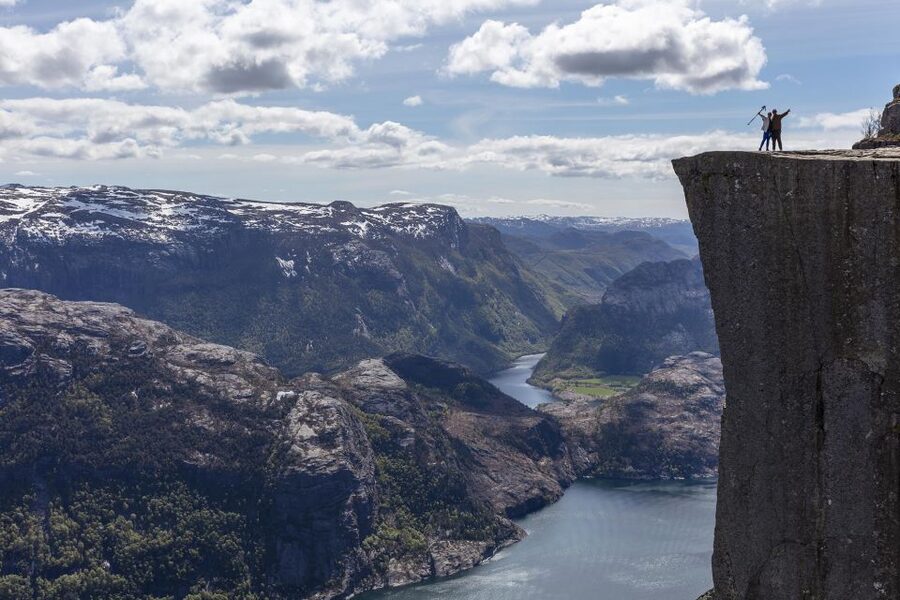 Stavanger: Preikestolen Classic Hike and Side Trail - Preikestolen from above, with a quieter side route