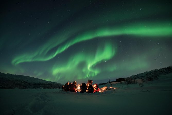 Tromso Aurora Hunt with Bonfire, Soup, Winter Gear & Transfers - Pickup, transfers, and how the evening keeps moving