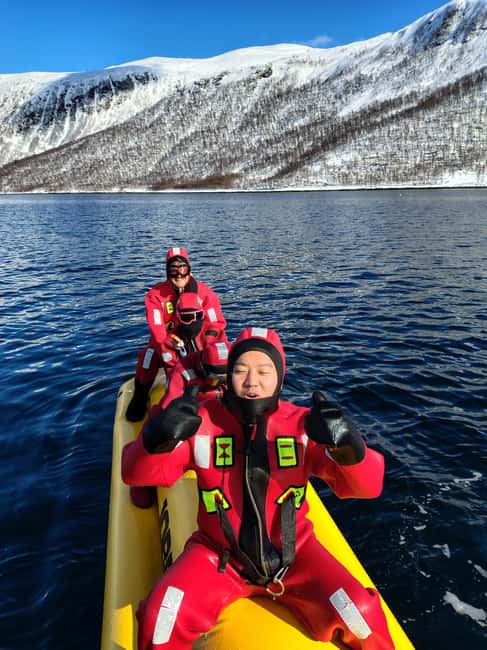 Tromsø: Banana Tube Ride with Arctic Floating - Safety Briefing First, Then Suit Up