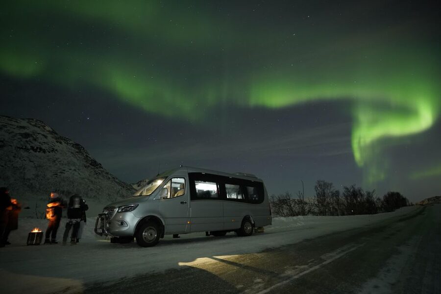 Tromsø: Chase Aurora in Minibus and Free Aurora Portrait - Where You Start in Tromsø, and Why It Matters