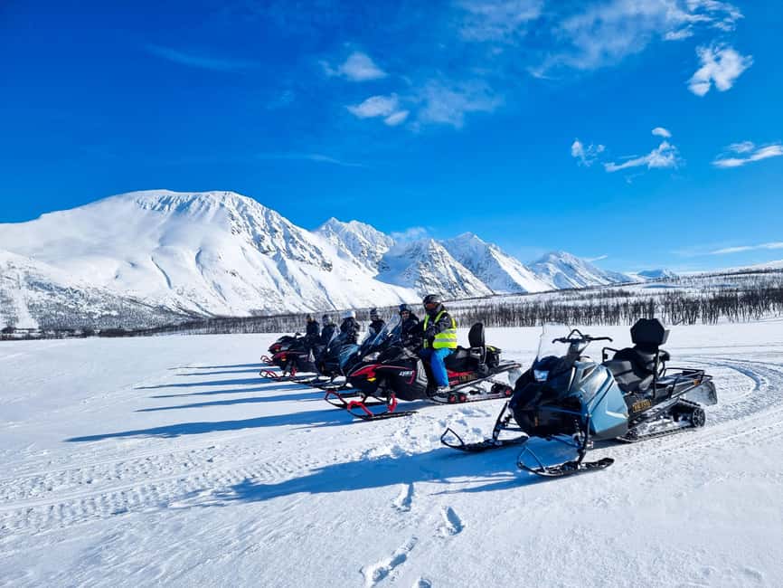Tromsø: Lyngen Alps Guided Snowmobile Tour/ Afternoon - How instruction works, and why the “safari-style” line matters