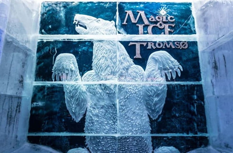 Tromsø: Magic Ice Bar Entrance and Welcome Drink - Entering the ice, poncho, gloves, and the welcome drink setup