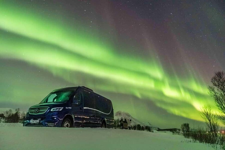 Tromsø: Northern Lights Chase in a Mercedes Benz with Photos - The Mercedes Sprinter Minibus and Arctic-Ready Drivers
