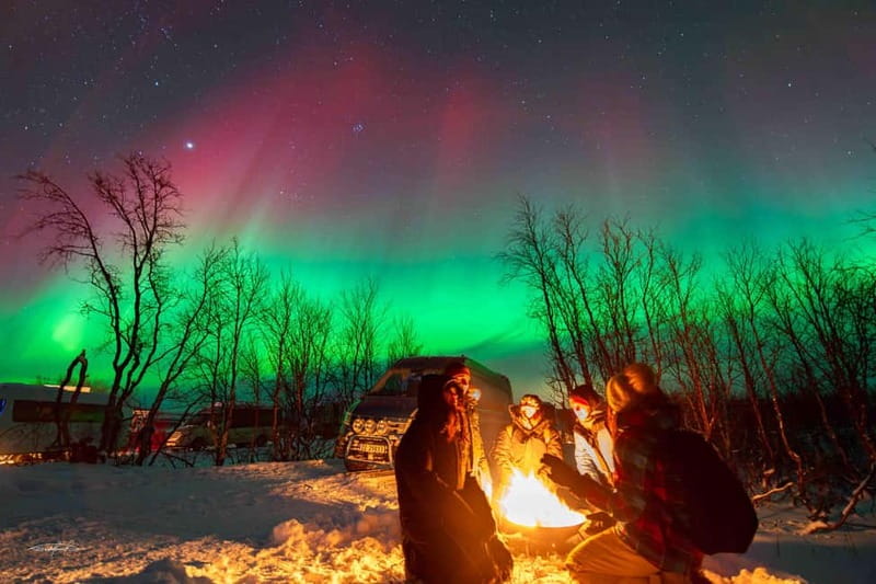 Tromsø: Northern Lights Safari with Expert Guides and Photos - The viewing camp: thermal suits, hot drinks, bonfire moments, and chairs