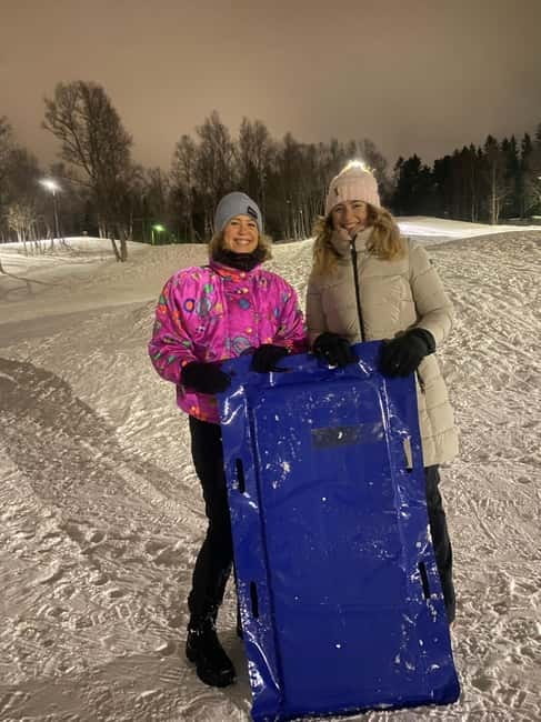Tromsø: Sledding, Toboggan, Mini Skiing, Lasso & Arctic Fun - Sledding and mini skiing, the part kids and adults both love