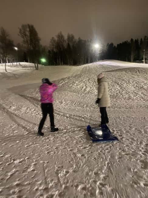 Tromsø: Sledding, Toboggan, Mini Skiing, Lasso & Arctic Fun - The Tromsøya safety briefing and the game plan