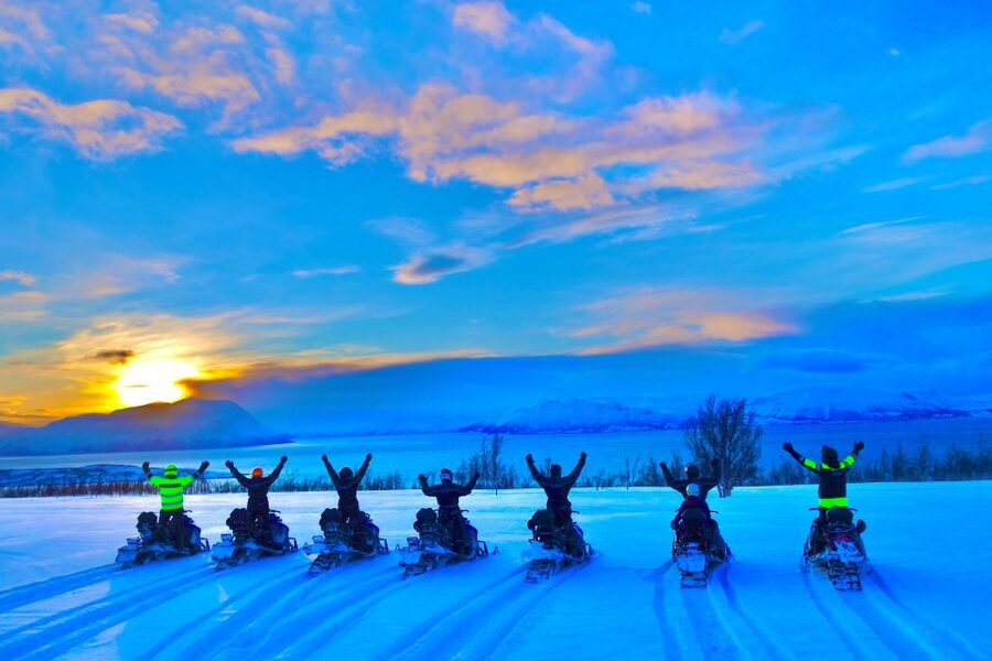 Tromsø: Snowmobile Tour with Aurora Crystal Lavvo Stay - Snowmobile Intro, Gear Up, Then Into the Fjords