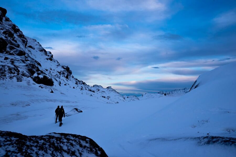 Tromso-Snowshoeing excursion to view point - From Radisson Blu to warm gear in 100 meters