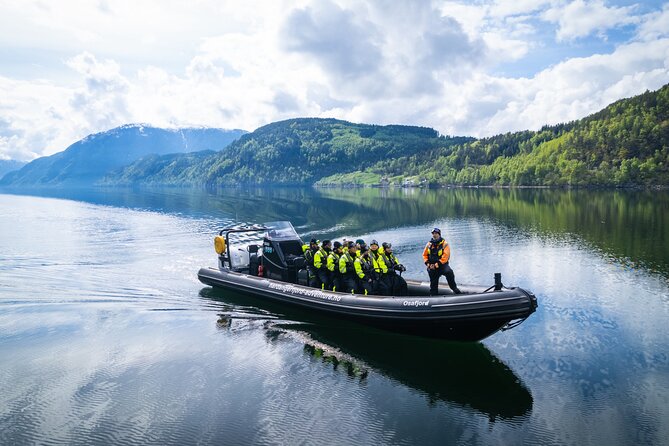 Ulvik scenic RIB adventure to Osafjord a Hardangerfjord branch - Stop 2: Osafjord, the roadless settlement scenery break