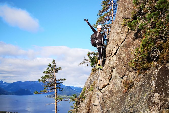 Via Ferrata Åndalsnes Intro Wall - Entering Norsk Tindesenter before you touch the cables